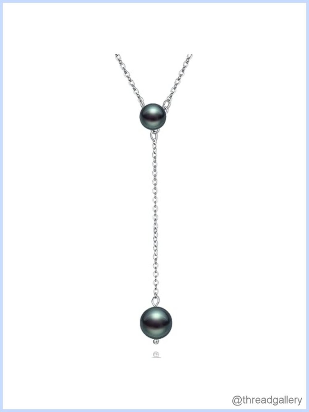 Sterling Silver Pearl Necklace Layered Dainty Adjustable Chain